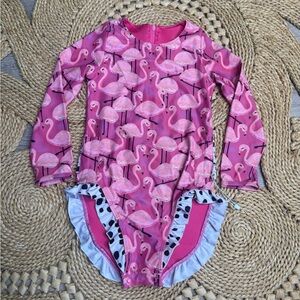 Flamingo Print Kids Rashguard